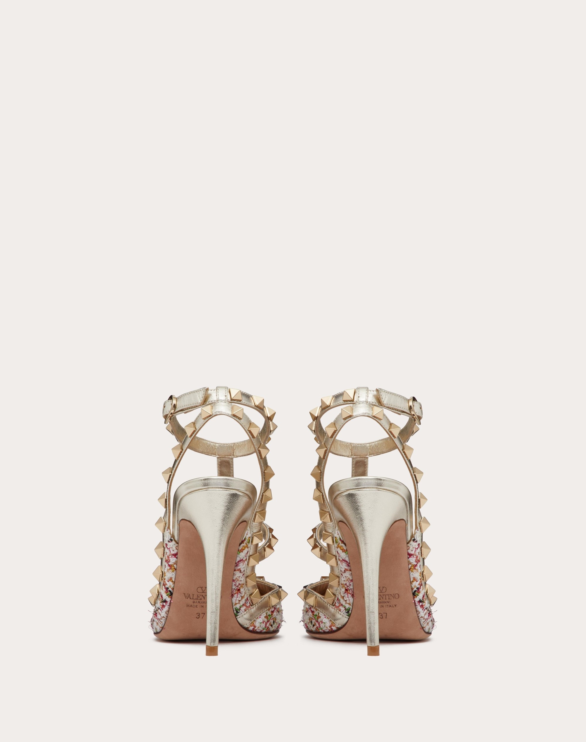 ROCKSTUD TWEED PUMP WITH STRAPS 100MM - 3