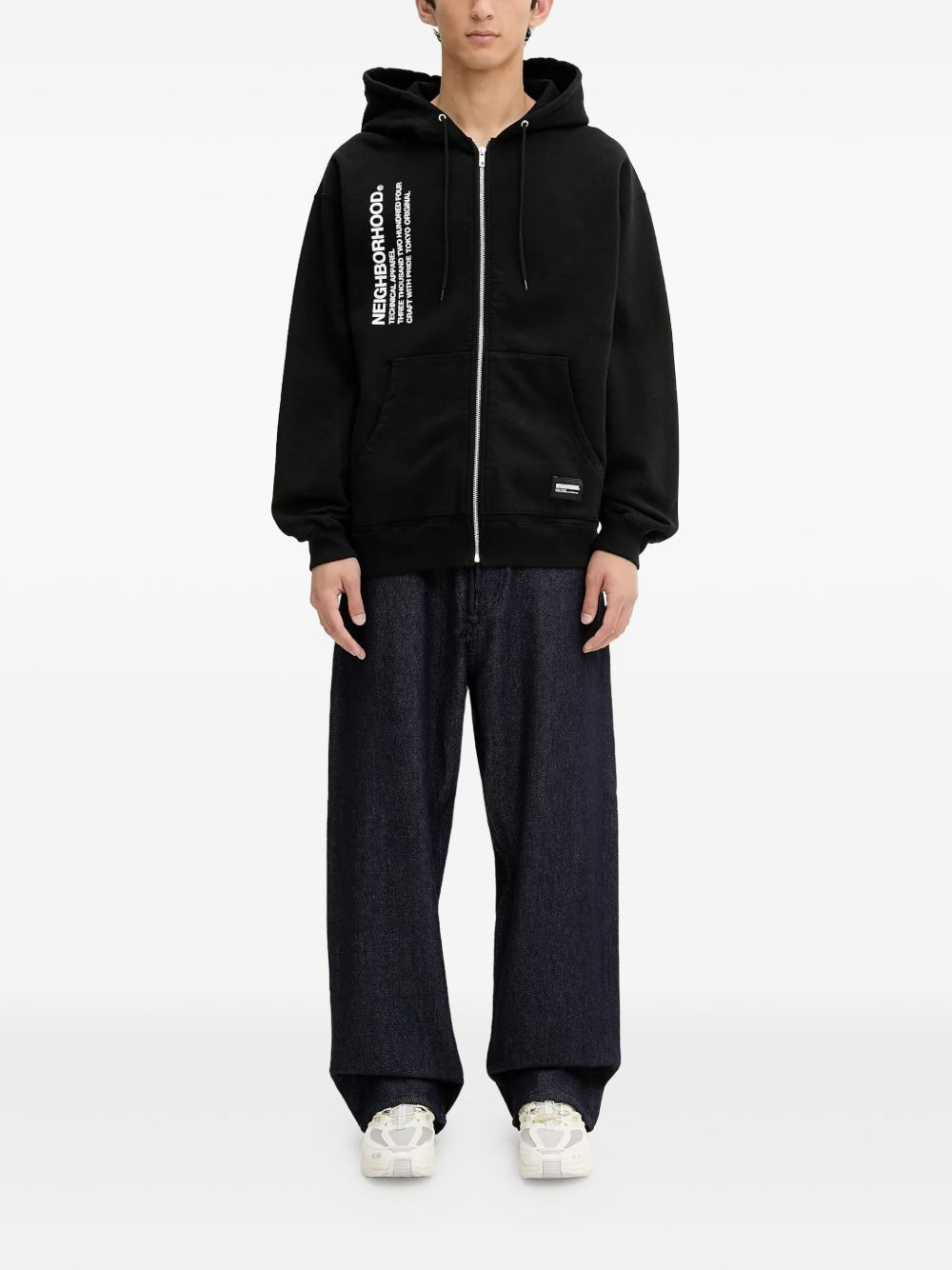 zip-front logo-print hoodie - 2