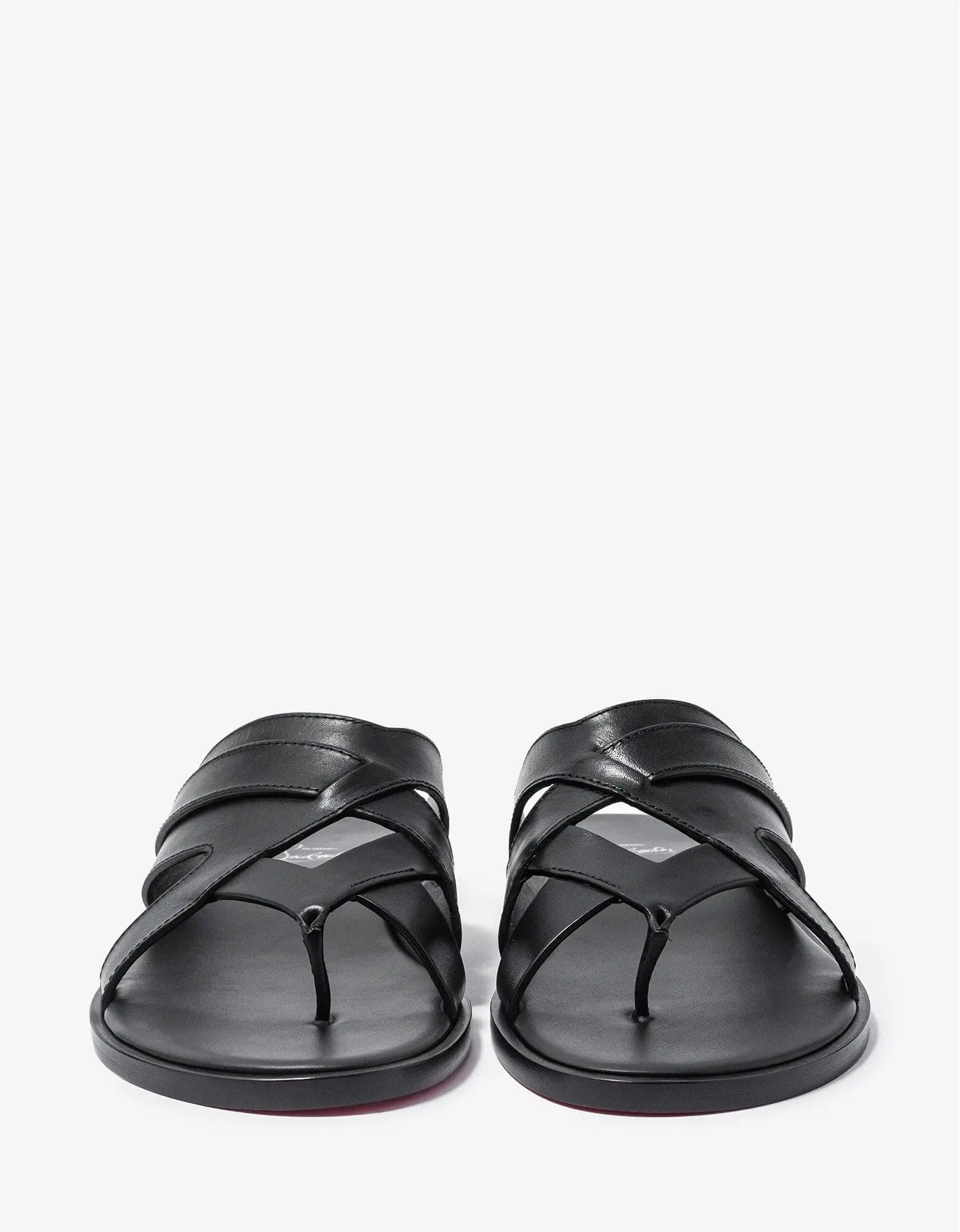 Christian Louboutin Sinouhe Black Leather Sandals - 3