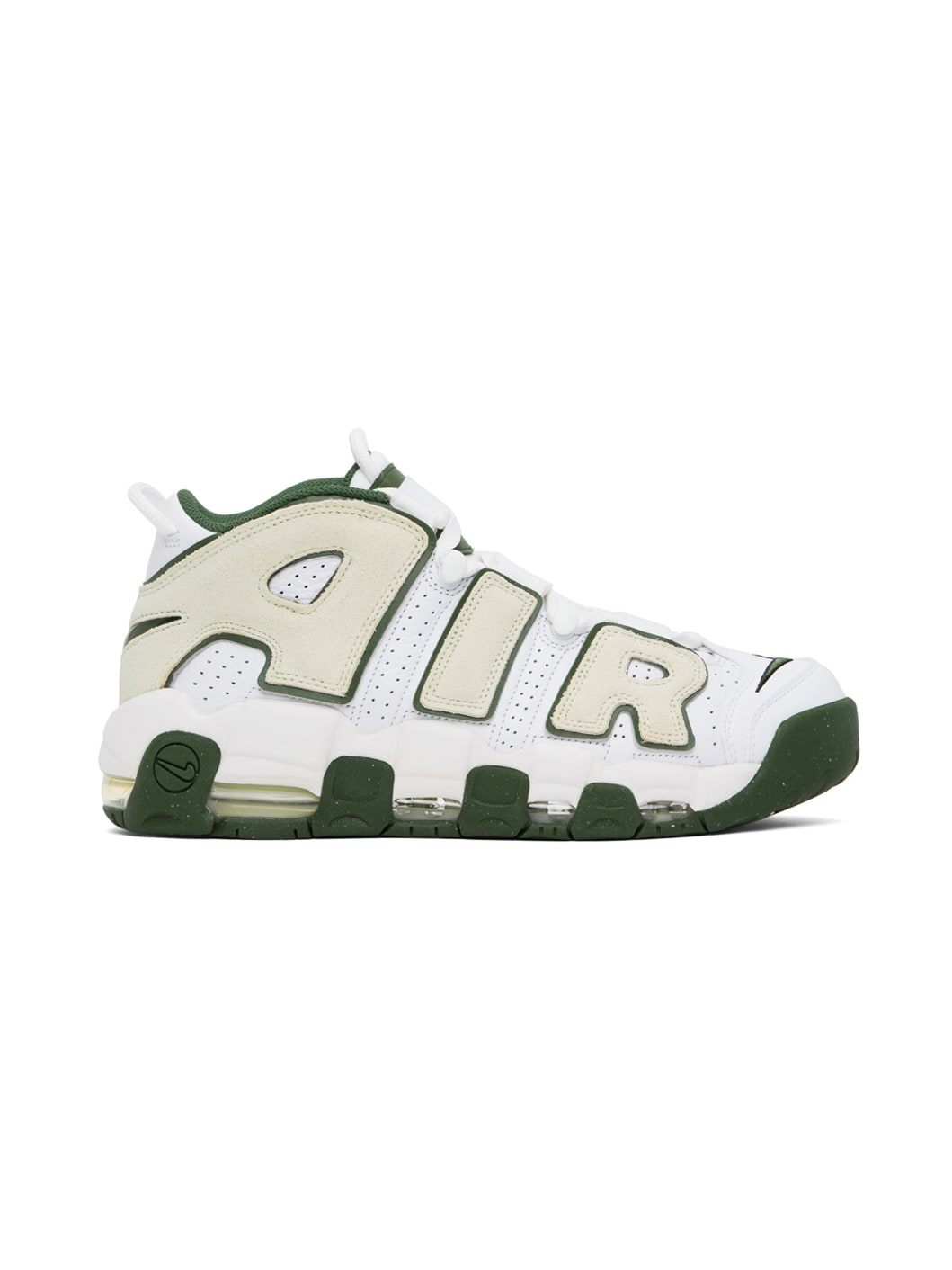 White & Beige Air More Uptempo '96 Sneakers - 1