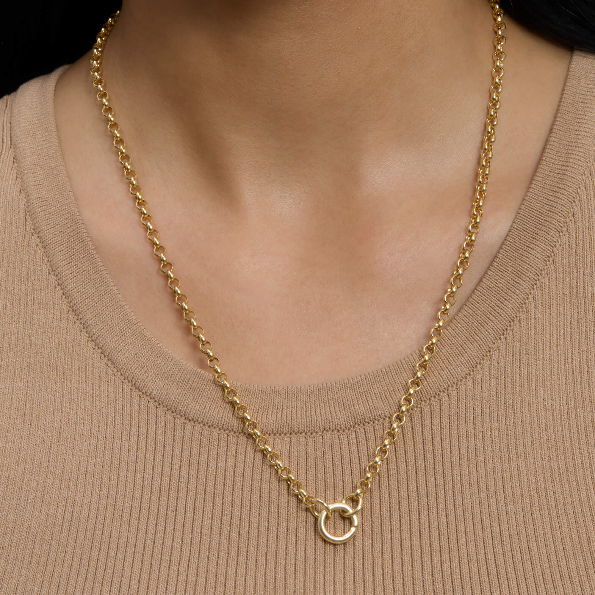 Classic Rolo Charm Connector Necklace - 4