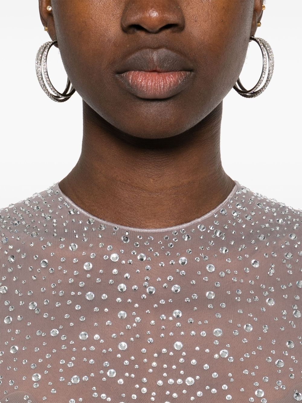 crystal-embellished maxi dress - 5