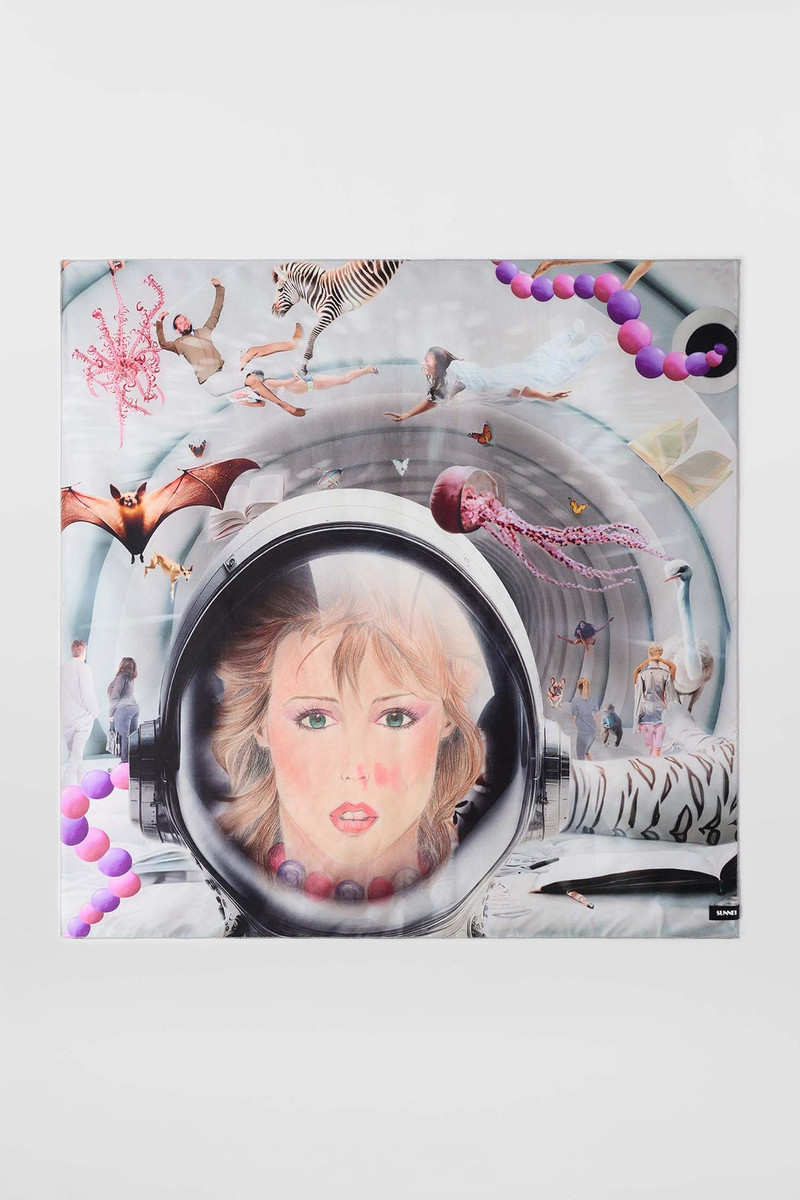 ROSELYNE PRINT FOULARD / silk 1