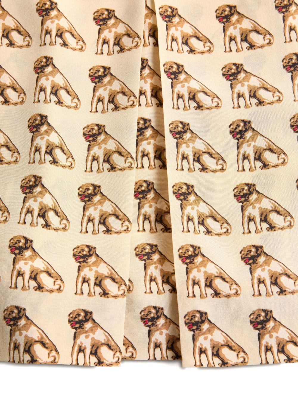 pleated dog-print mini skirt - 6