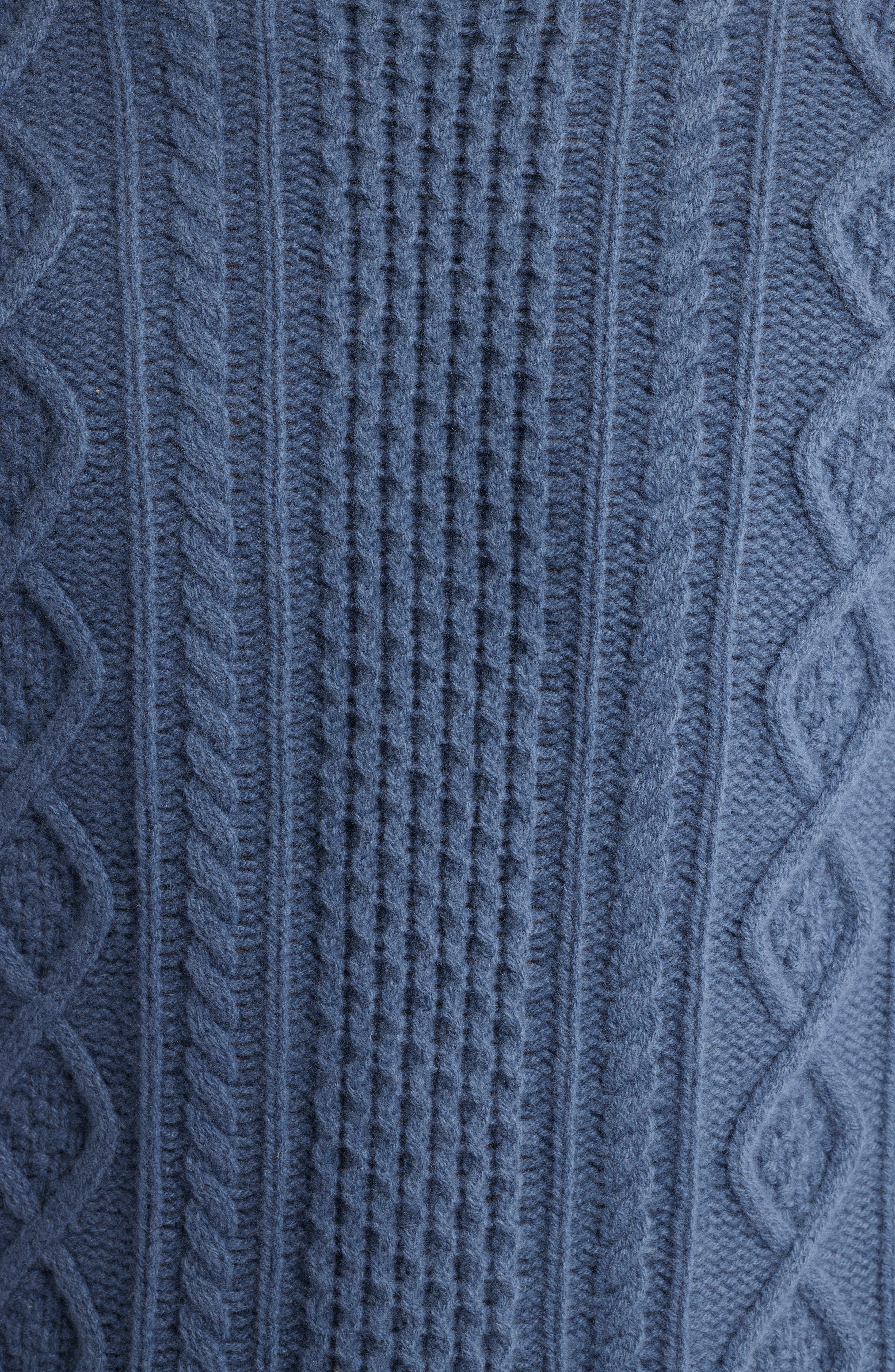 Vince Wool Aran Cable Sweater in Light Belluga Blue at Nordstrom - 6