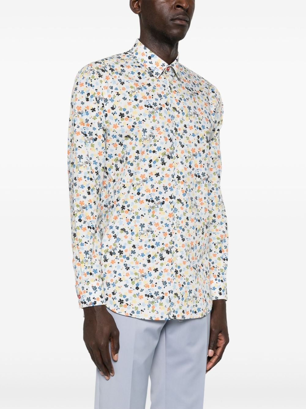 floral-print organic cotton shirt - 3