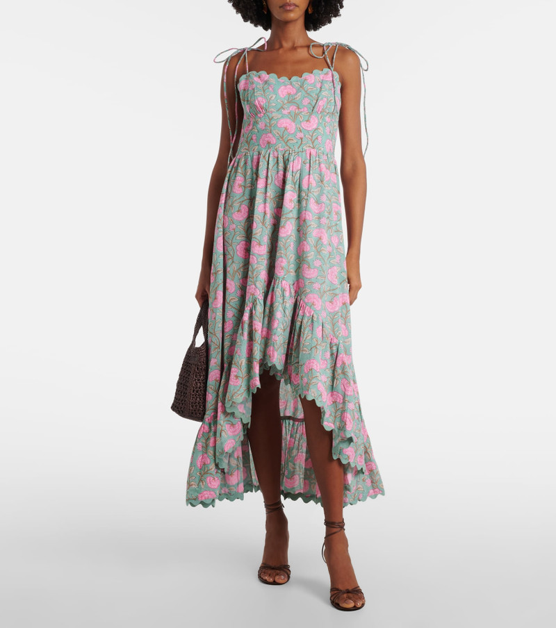 juliet dunn Floral cotton midi dress outlook
