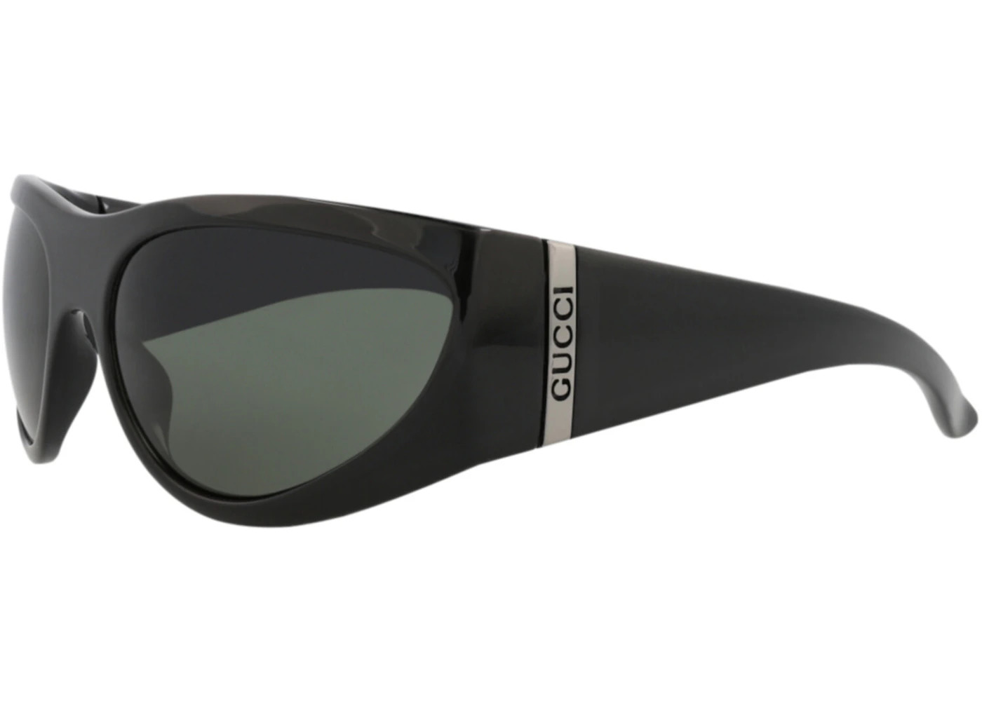 Gucci Shield-Frame Injection Sunglasses Black Black Grey (GG1575S-30014846-001) - 2