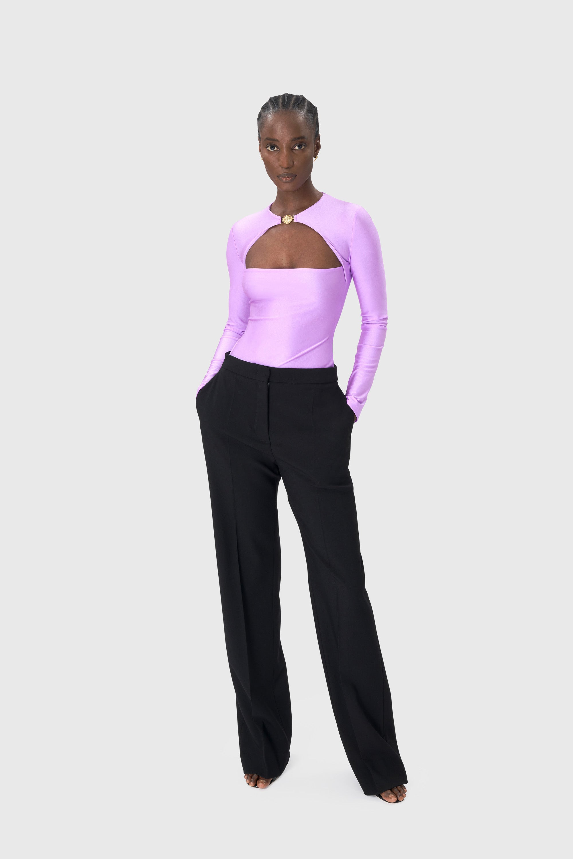 Virgin Wool Twill Wide Leg Pants - 5