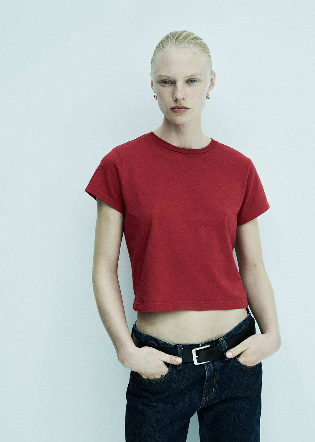 ADINE SHRUNKEN TEE IN TOMATO - 3