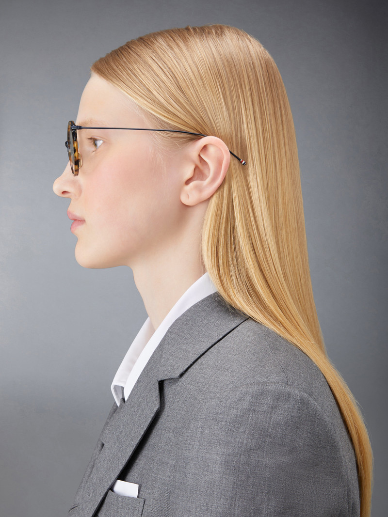 ACETATE AND TITANIUM ROUND EYEGLASSES 3