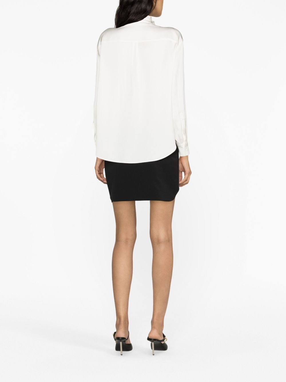 ruffle-detail long-sleeve shirt - 4