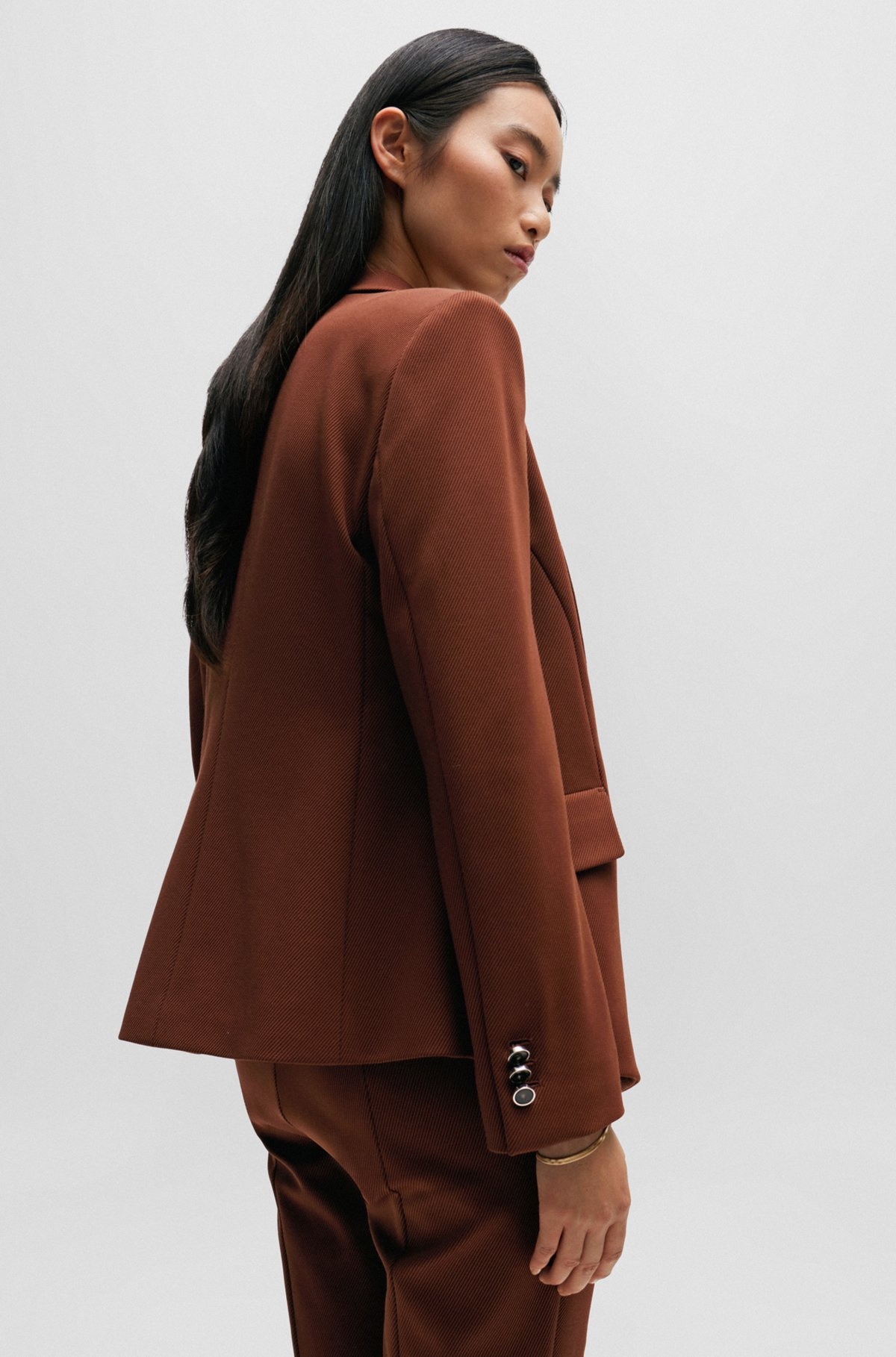 REGULAR-FIT JACKET IN STRETCH TWILL - 6