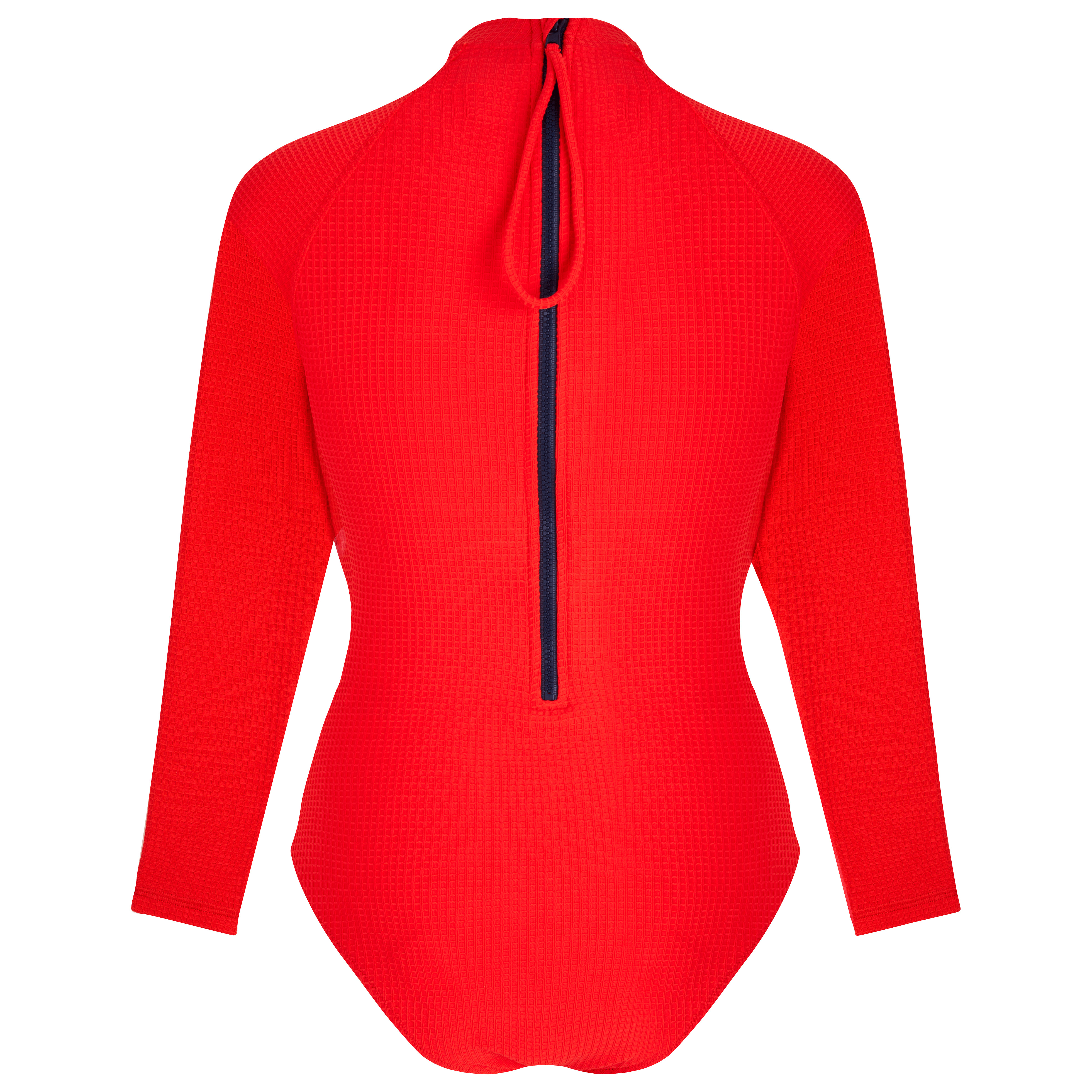 Women UV Protection One-Piece Rashguard Jacquard Vichy - 2