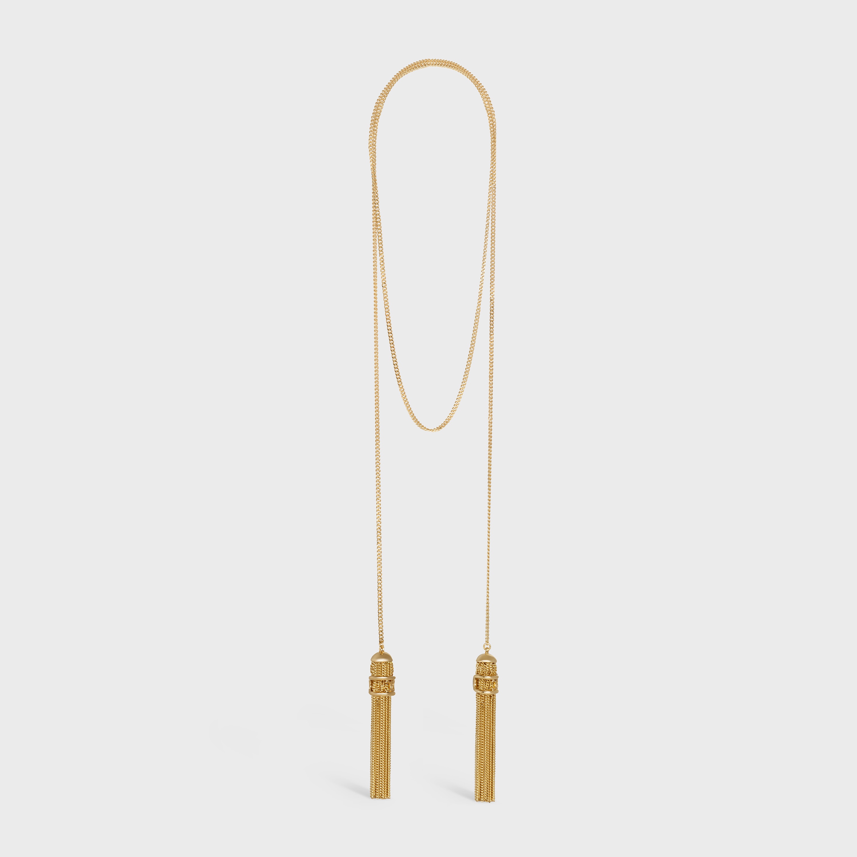 Maillon Triomphe Pompons Necklace in Brass with Gold Finish - 4