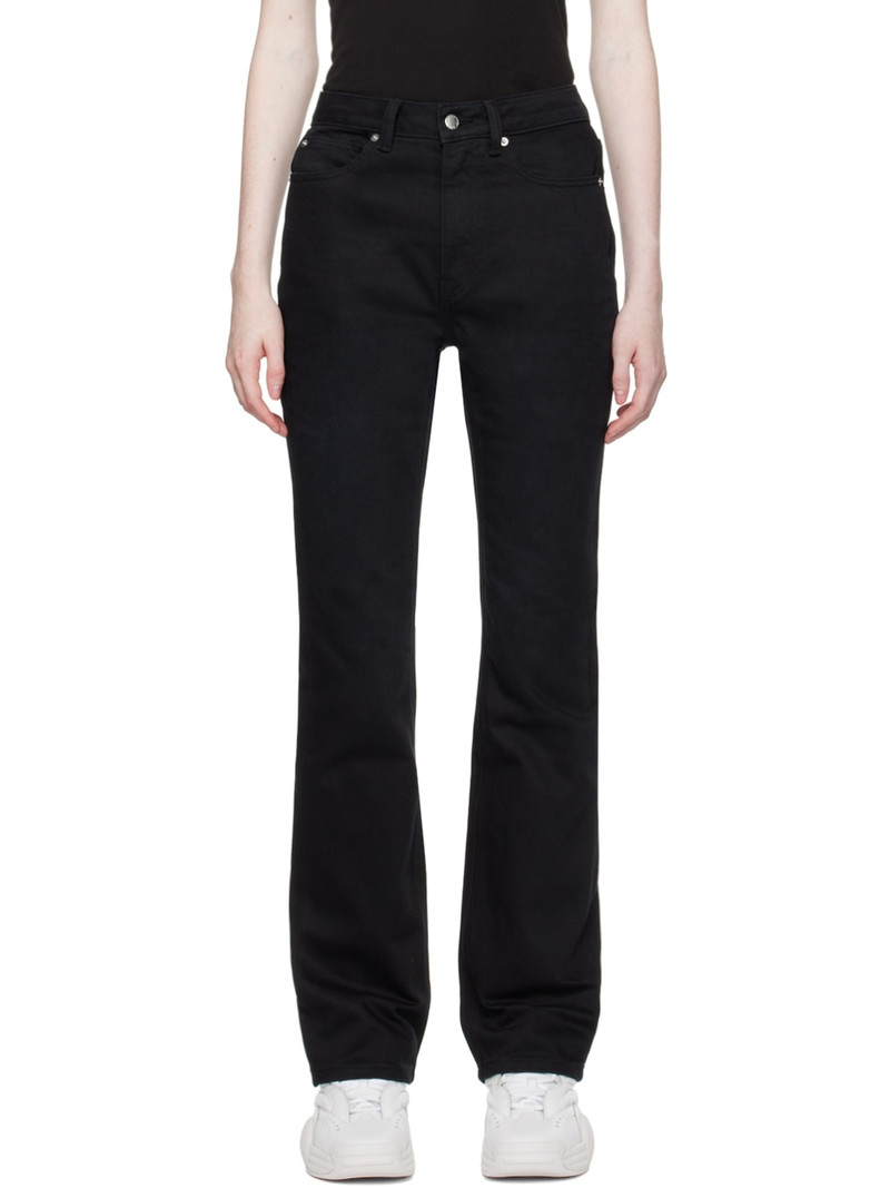 Alexander Wang EZ mid-rise straight-leg jean in denim outlook