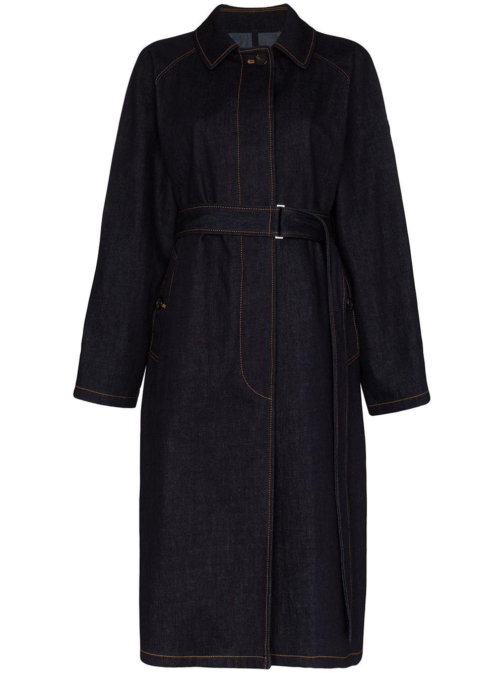 Pistache denim trench coat - 1