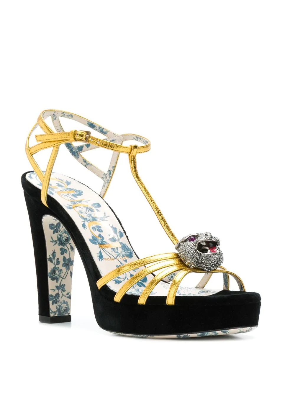 t-strap feline head sandals - 2