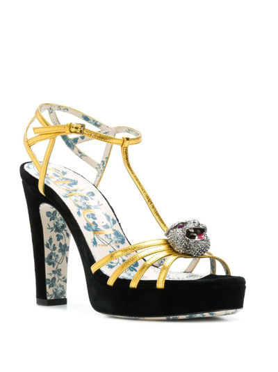 GUCCI t-strap feline head sandals outlook