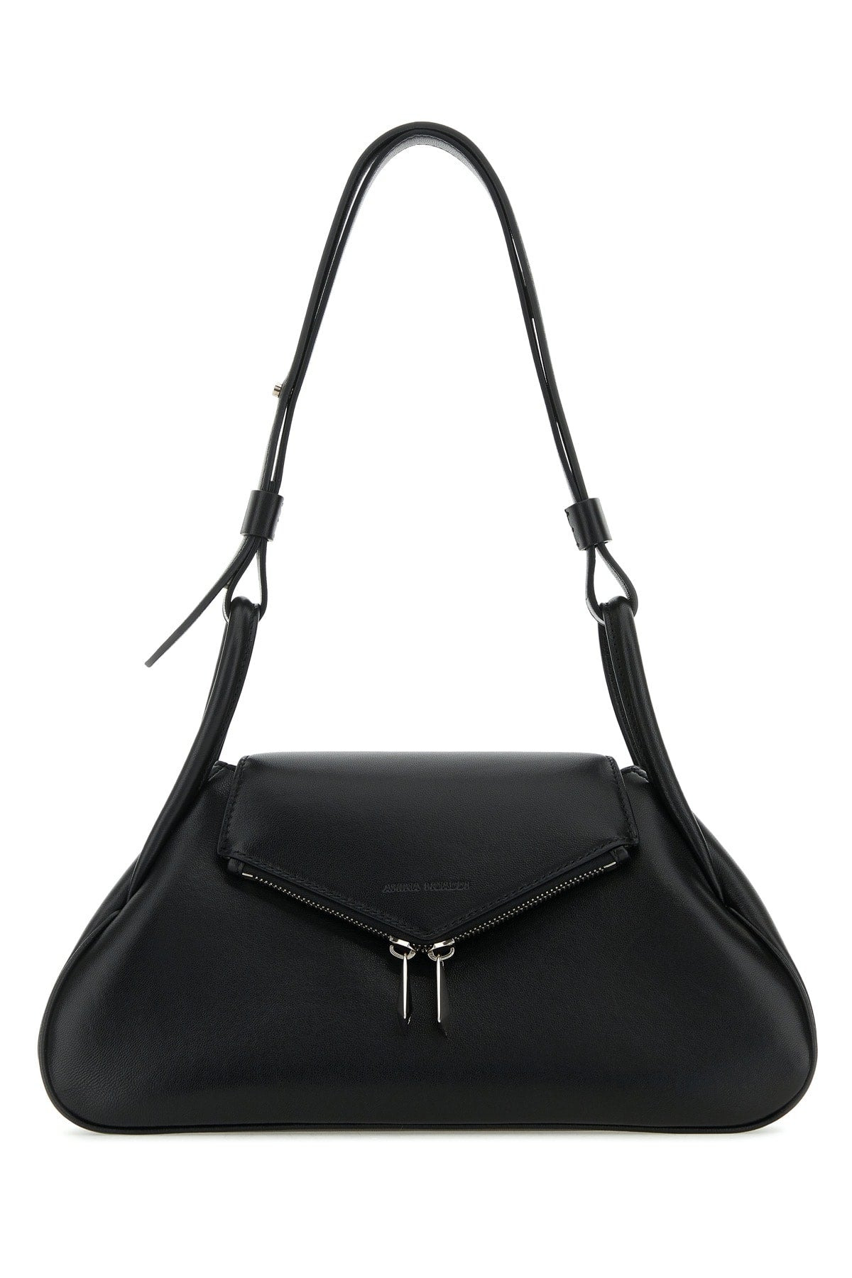 Amina Muaddi Women Gemini Small Nappa Black  Silver Ha - 1