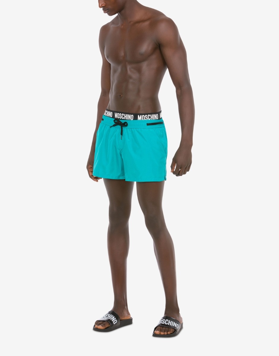 RUBBER LOGO SWIM TRUNKS - 4