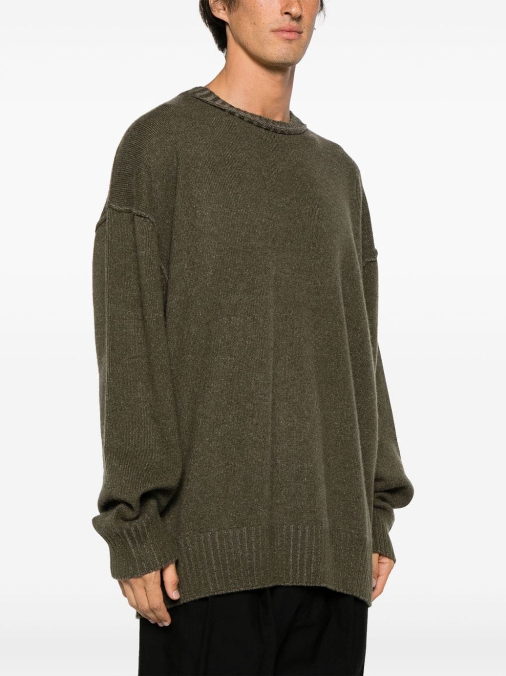drop-shoulder cashmere jumper - 3