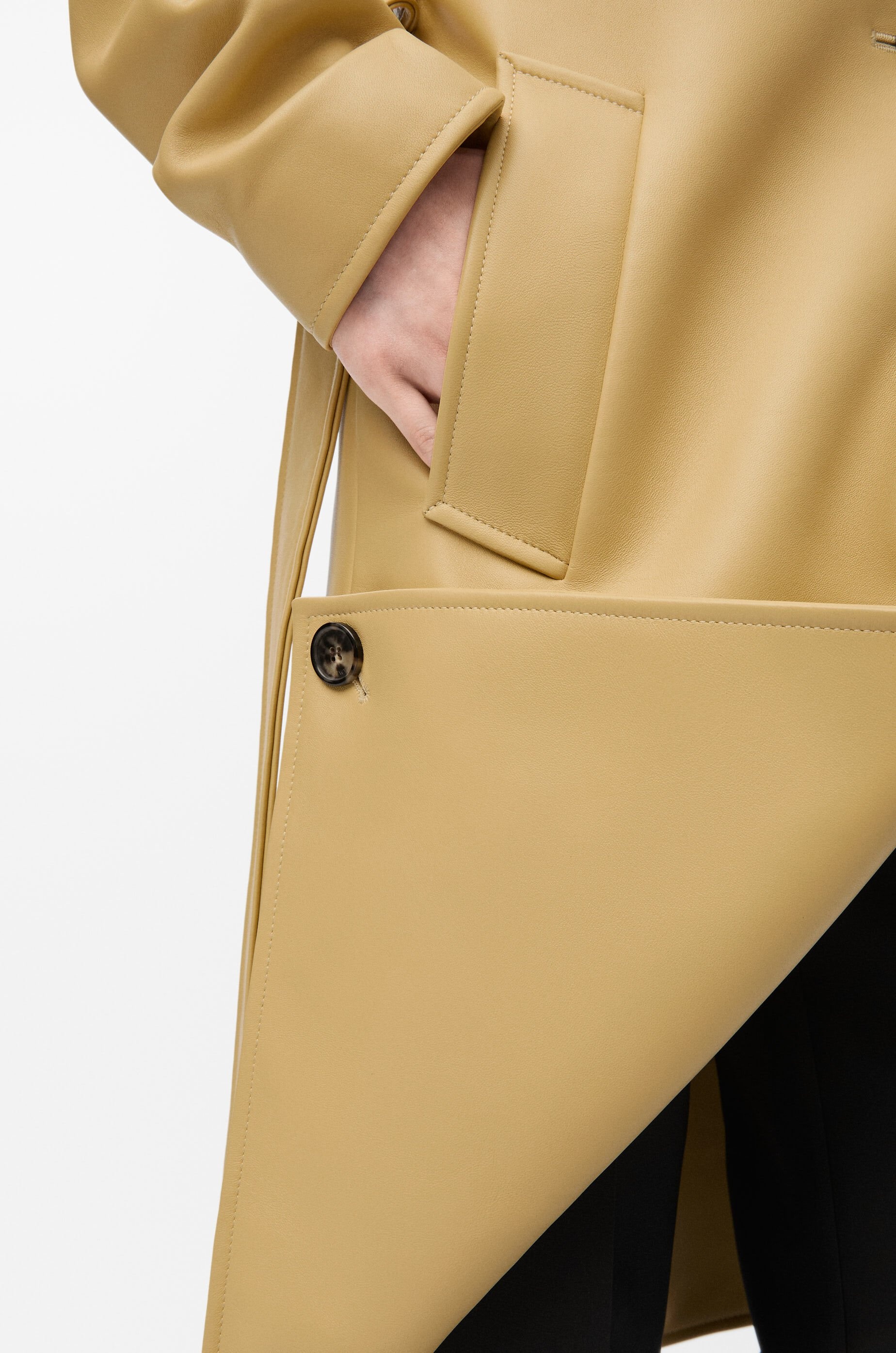 トレンチコート LOEWE SHORT TRENCH COAT IN NAPPA Short trench in nappa lambskin Green - LOEWE