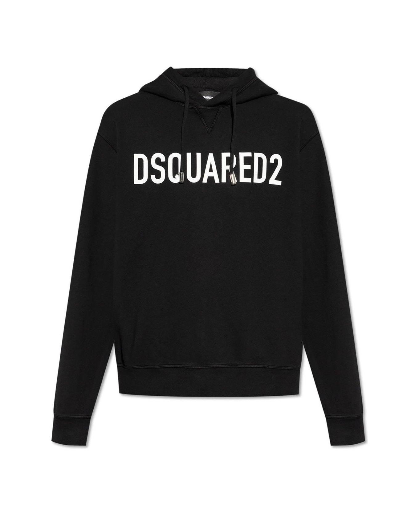 Logo Printed Drawstring Hoodie - 1