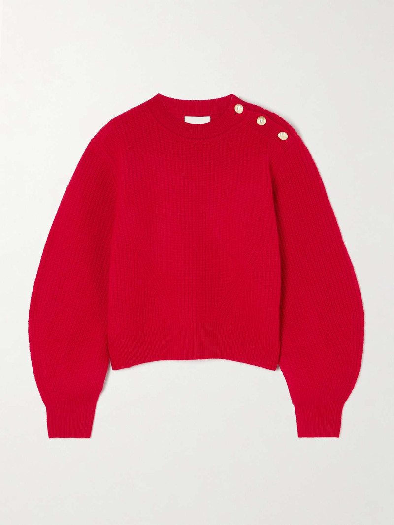 Nolly embellished ribbed-knit merino 양모 스웨터 이름 * 1