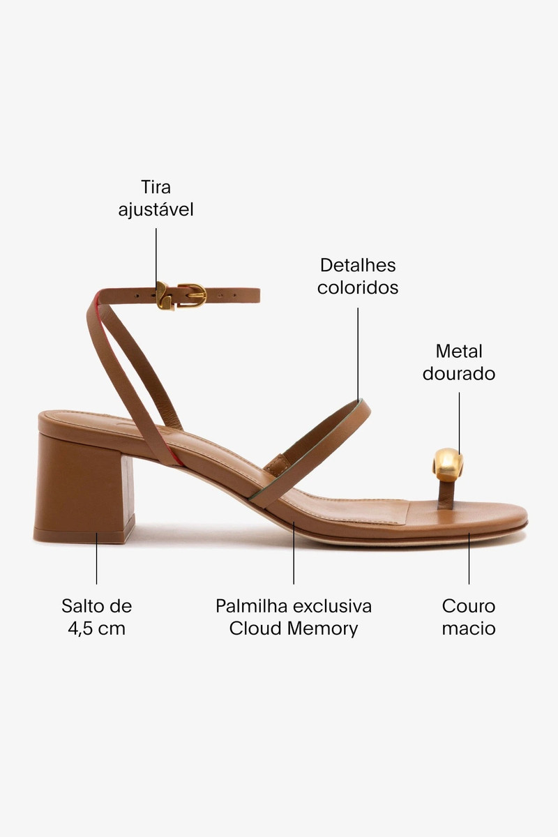 Biarritz Block In Caramel Leather 5