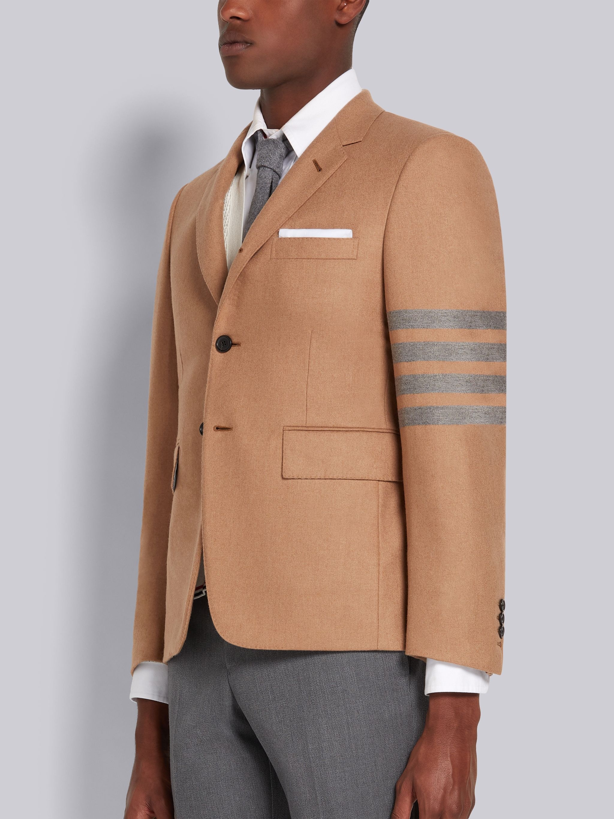 Jacket Weight Camel Hair Engineered 4-Bar Classic Sport Coat - 2