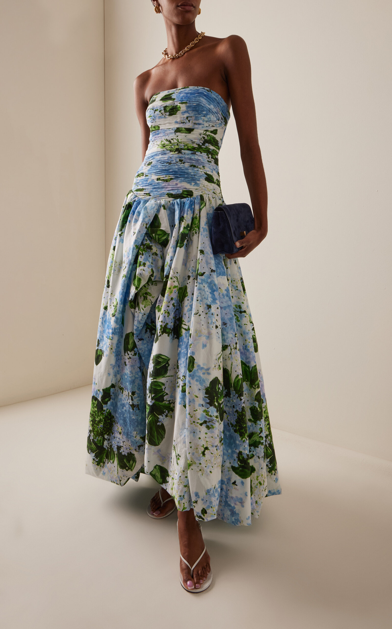 Behold Cotton Maxi Dress blue - 2