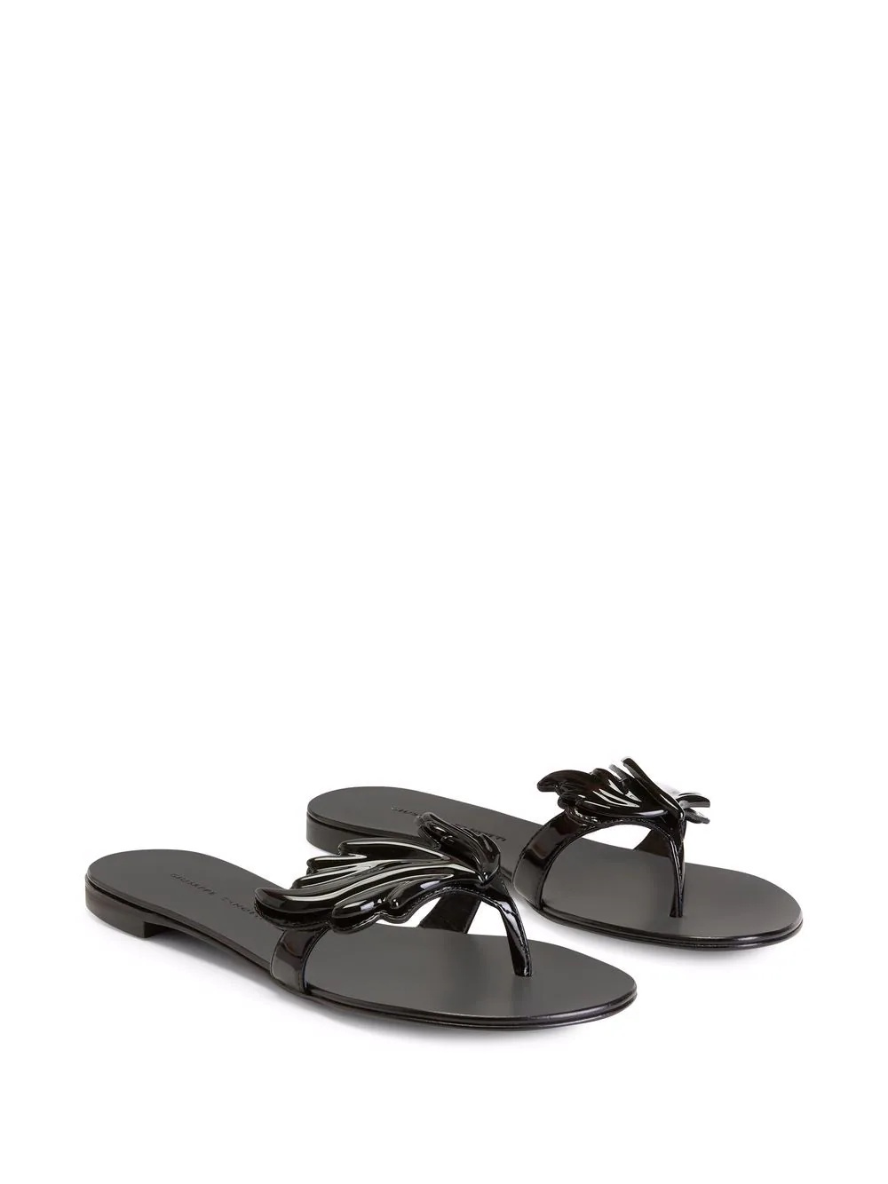 Cruel patent-effect flip flops - 2