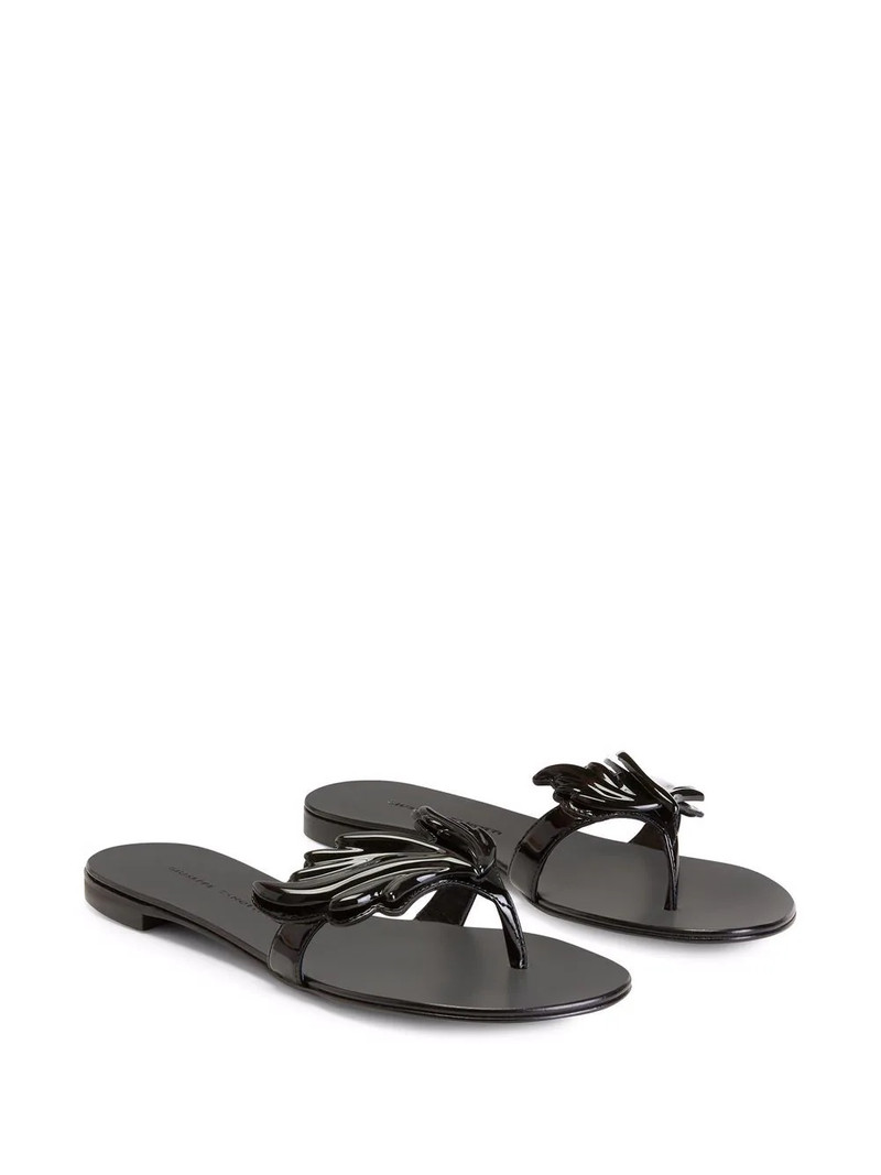 Giuseppe Zanotti Cruel patent-effect flip flops outlook