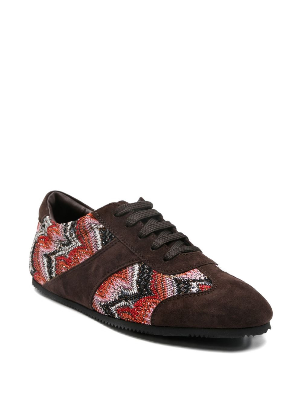 patterned suede trainers - 2