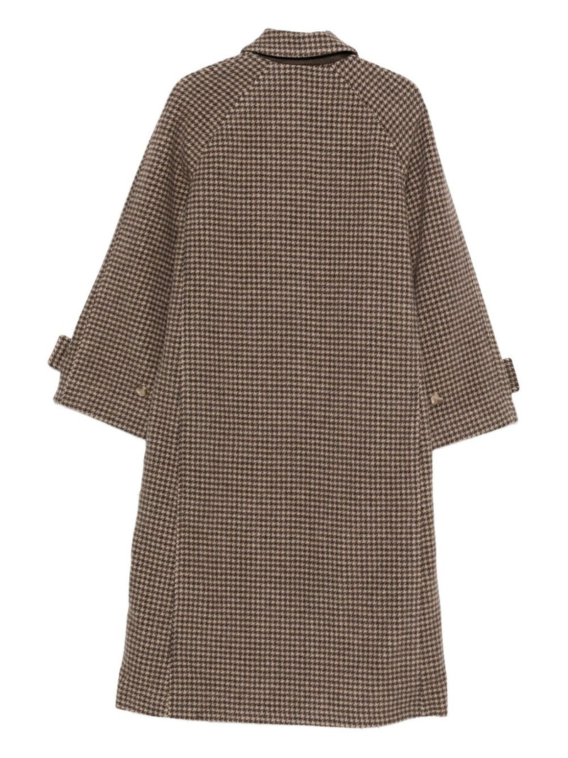 SAMSØE SAMSØE houndstooth single-breasted coat outlook