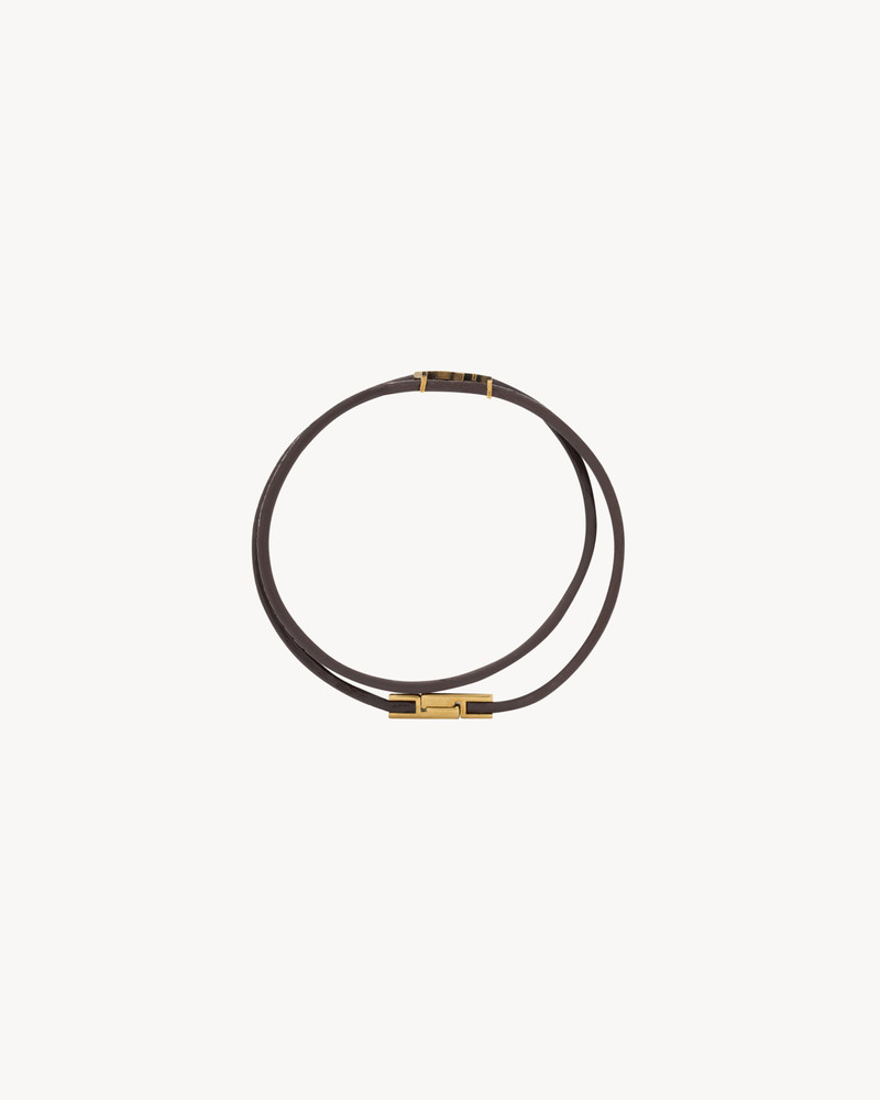 CASSANDRE DOUBLE-WRAP BRACELET IN LEATHER 3