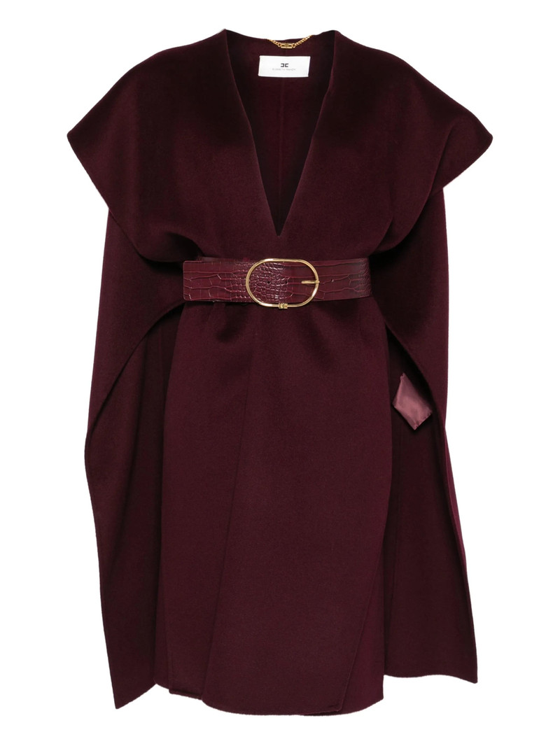Elisabetta Franchi Belted Wool Cape 1
