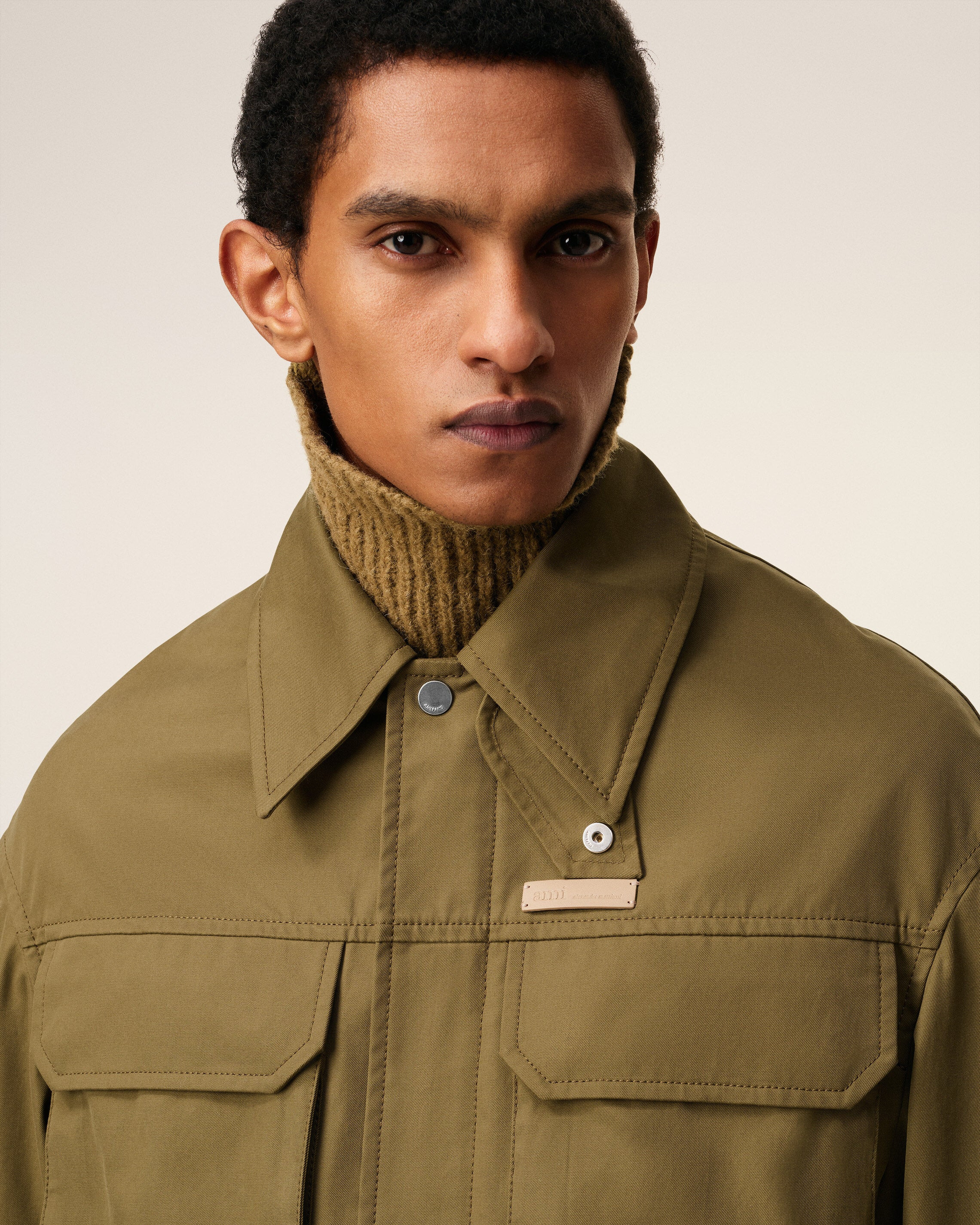 GREEN COTTON WORKER JACKET - 4