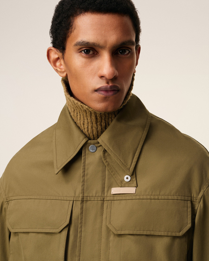 GREEN COTTON WORKER JACKET 4