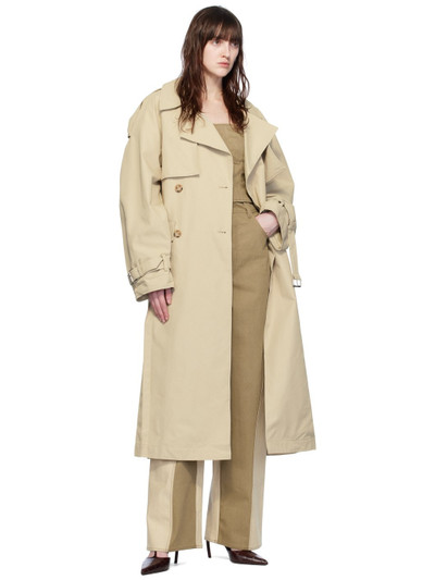 Elleme Beige Double-Breasted Trench Coat outlook