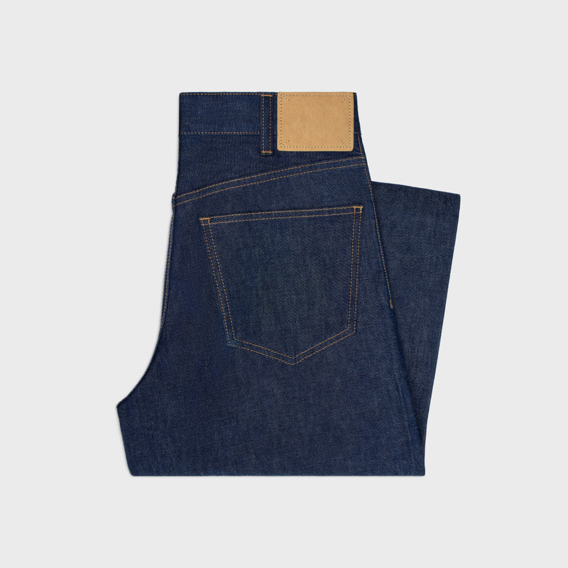 CELINE kitty jeans in raw wash denim outlook