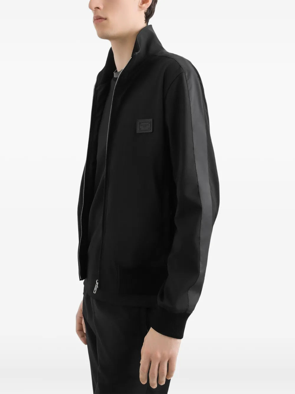 Dolce & Gabbana Men Logo-Patch Zip-Up Bomber Jacket - 3