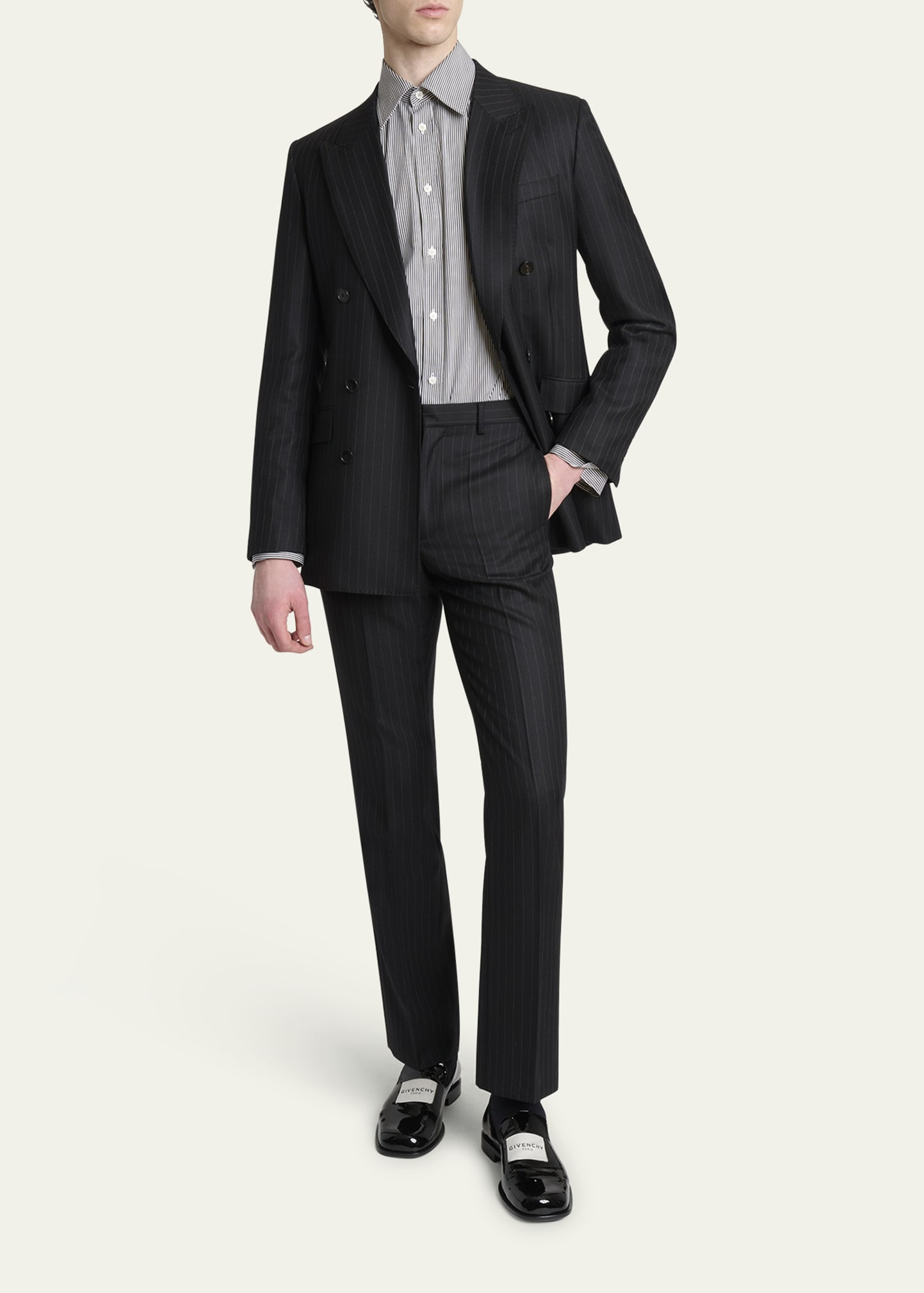 Men's Pinstripe Poplin Dress Shirt - 2