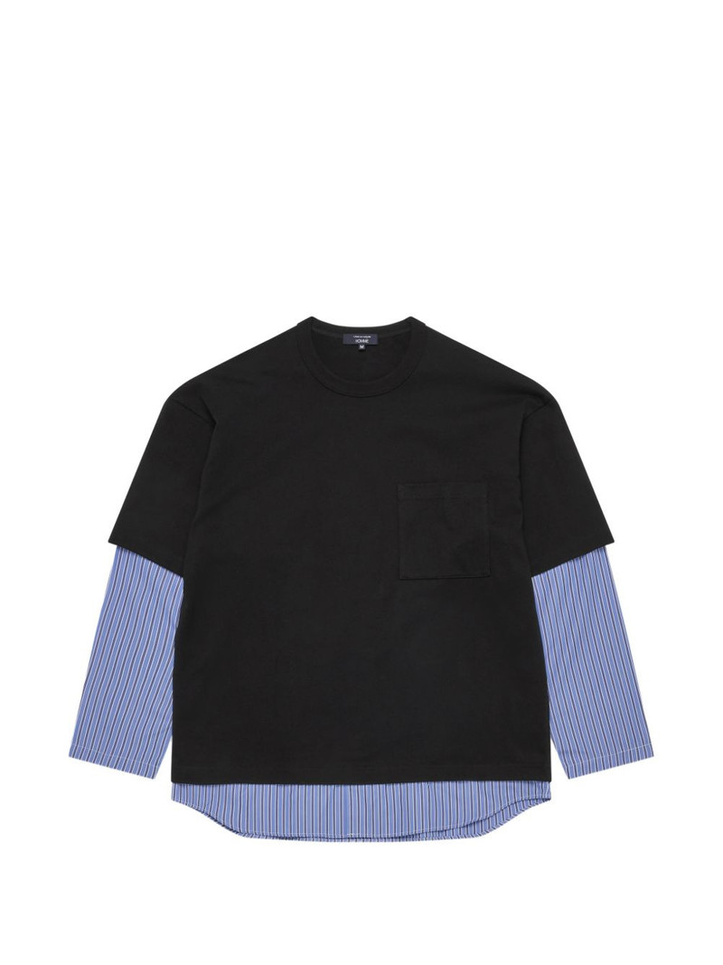 layered crew-neck T-shirt 1