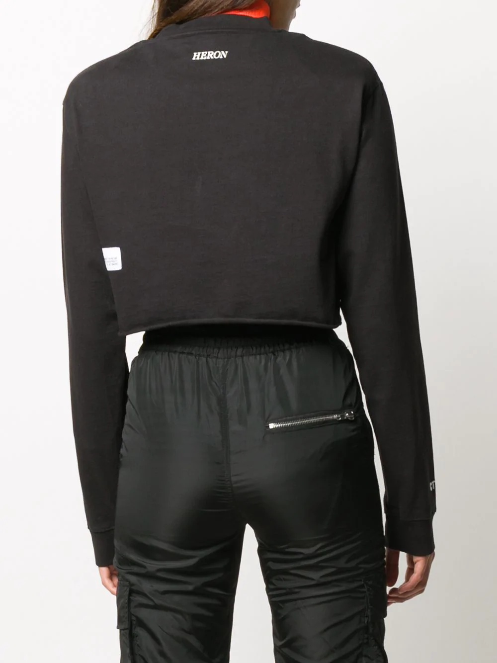 logo patch cropped sweatshirt - 4