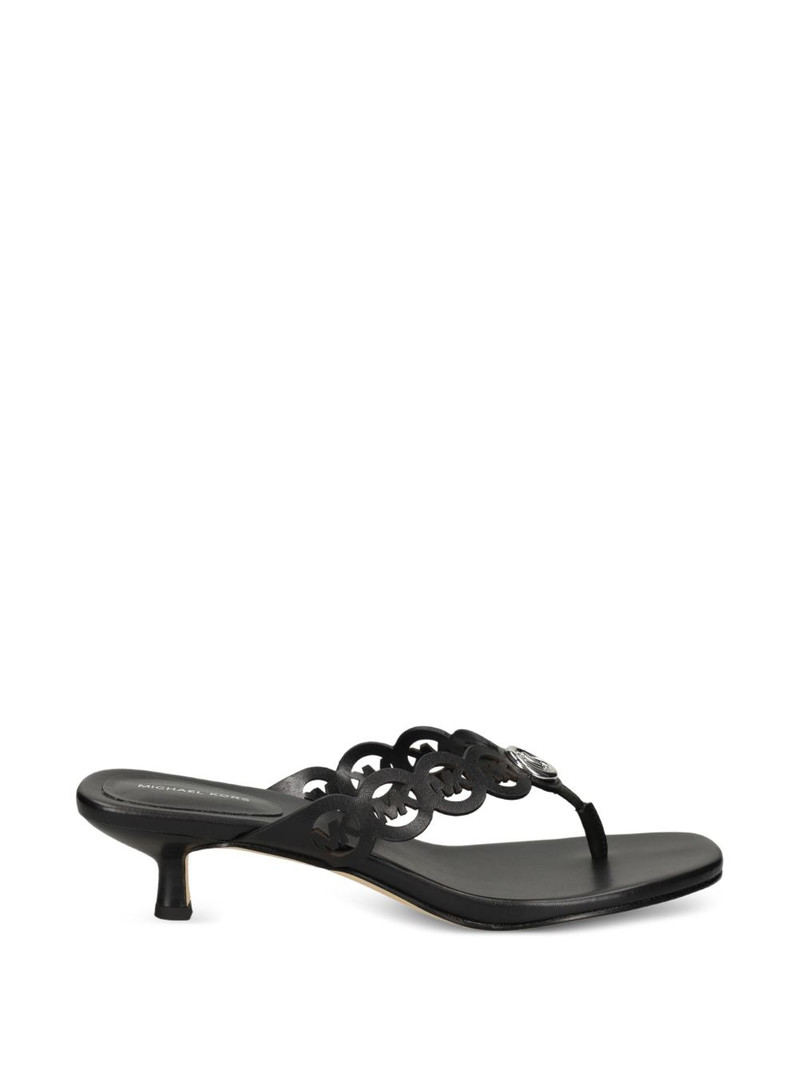logo-cutout kitten-heel sandals 1
