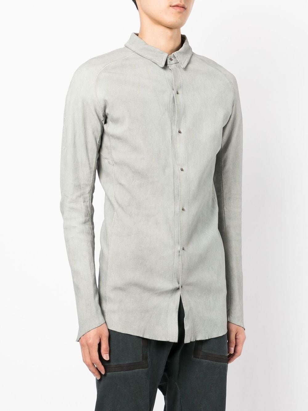 suede long-sleeve shirt - 3