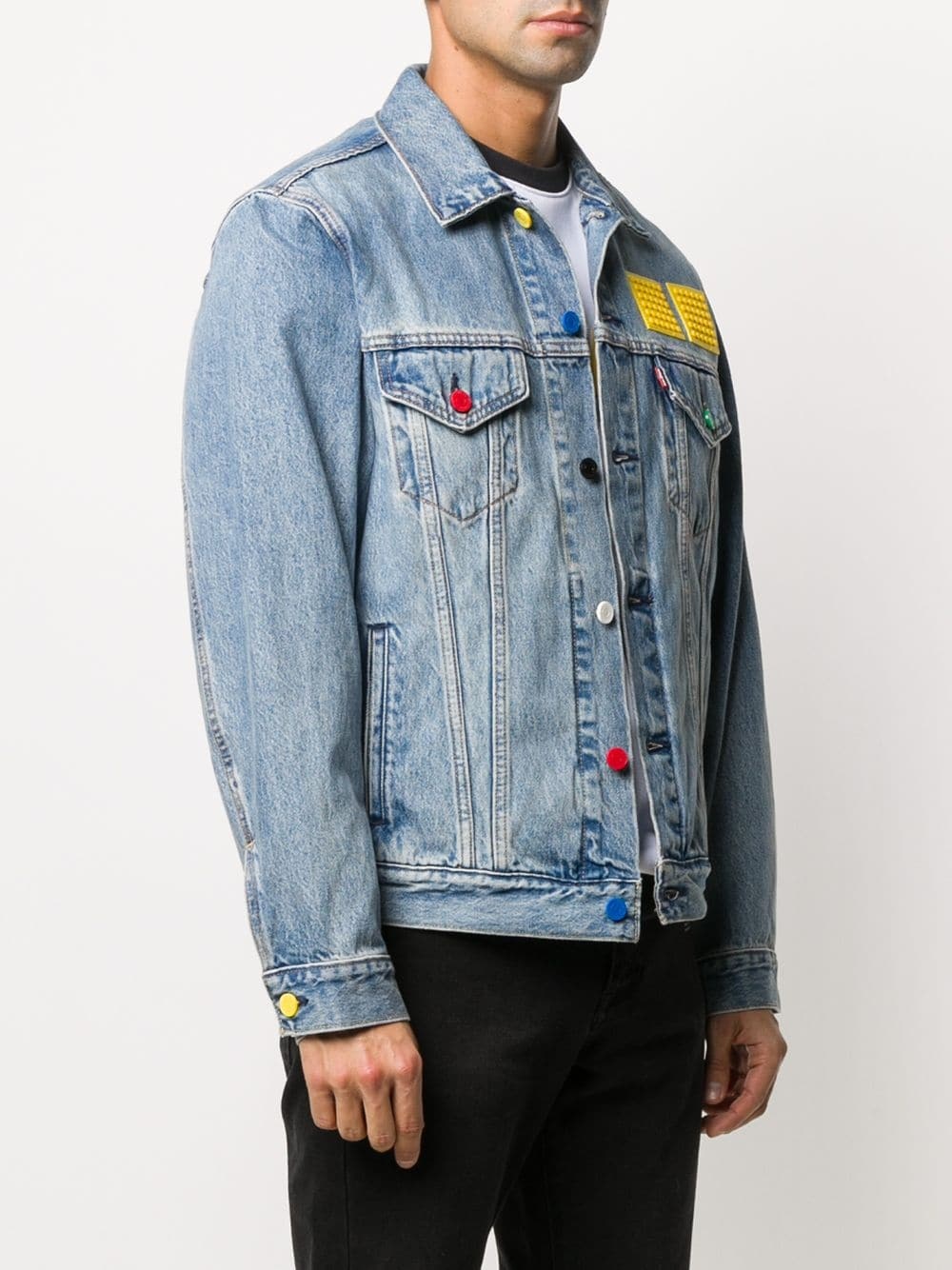 lego patches denim jacket - 3