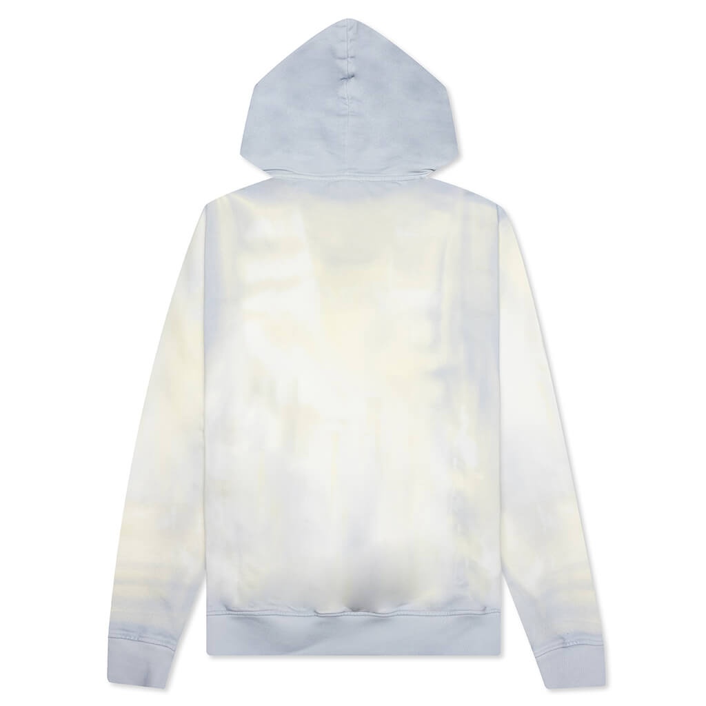 BALMAIN WATERCOLOR BALMAIN HOODIE - BLEU CLAIR/BLANC/JAUNE PALE - 2